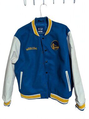 Ultra Game Golden State Warriors Varsity Jacket XL NWT NBA Wool Blend Faux Leath